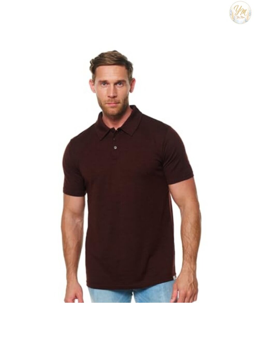 100% Superfine Merino Wool Polo Shirt Men's Lightweight Moisture Wicking